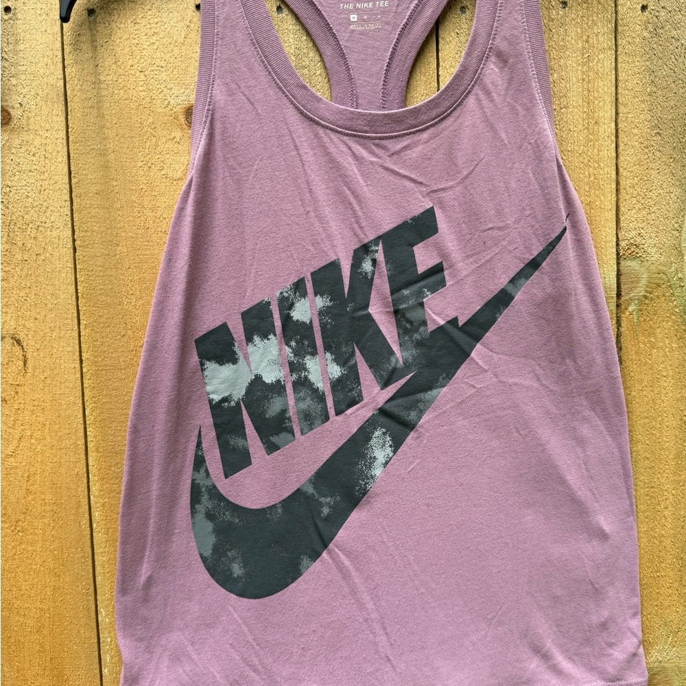 Nike Women's Lavender Tank Top with Black Logo